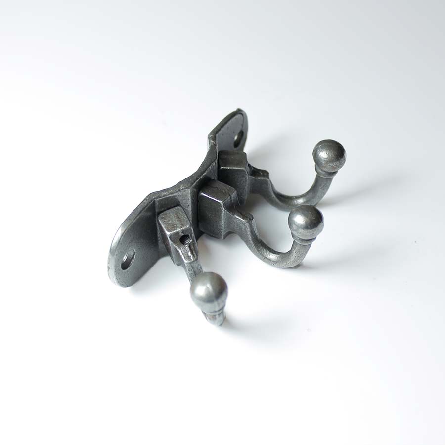 Triple Cast Iron Coat Hook - E169 - Uneeka