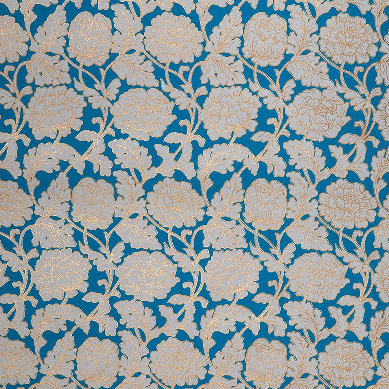 Turquoise & White Floral Gift Wrap - GW 4049 - TU - Uneeka