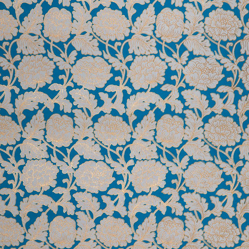 Turquoise & White Floral Gift Wrap - GW 4049 - TU - Uneeka