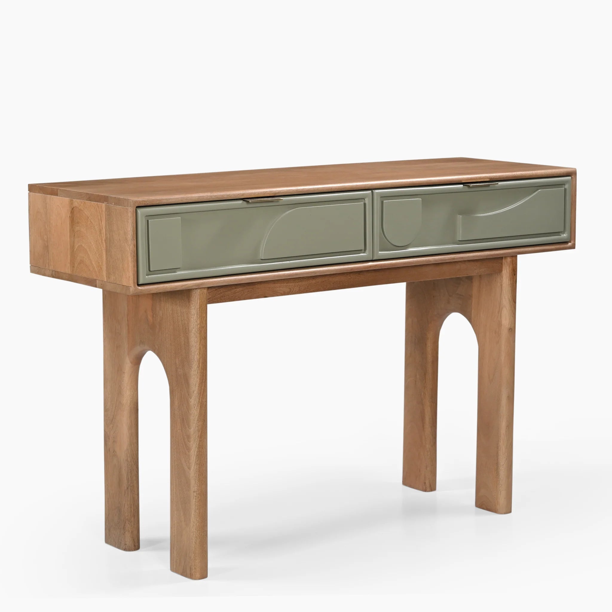 Two Drawer Abstract Console Table - TRCO00008A - Uneeka