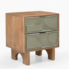 Two Drawer Abstract Side Table - TRST00018A - Uneeka