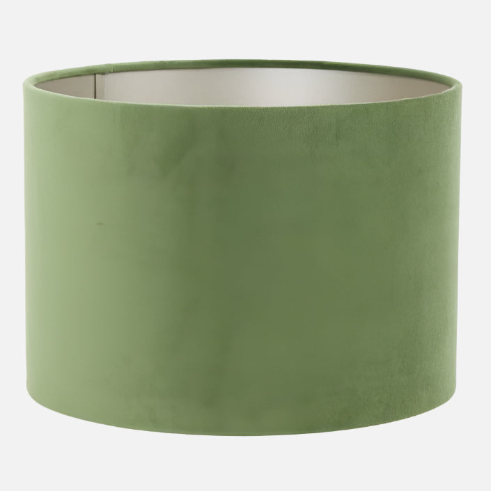 Velvet Dusty Green Cylinder Lampshade - 2220282 - Uneeka