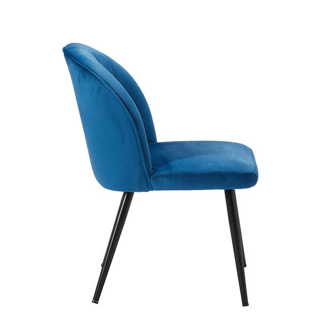 Velvet Scalloped Back Dining Chair - ORLAMUST - Uneeka