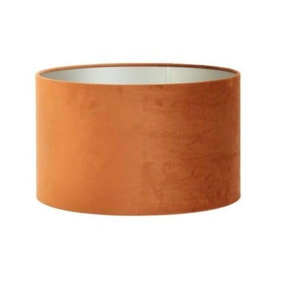 Velvet Terracotta Cylinder Lampshade - 2220049 - Uneeka