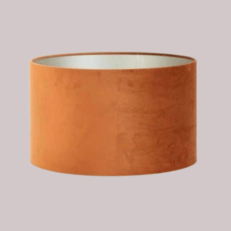 Velvet Terracotta Cylinder Lampshade - 2220049 - Uneeka