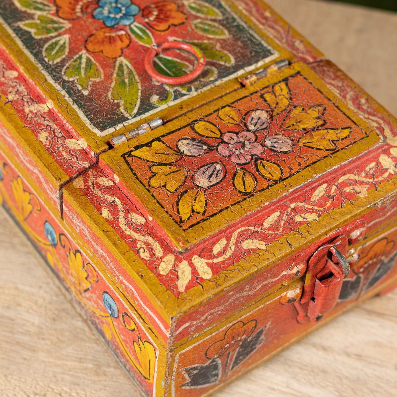 Vintage Hand Painted Mirror Jewellery Box - MRBOX1 - Uneeka