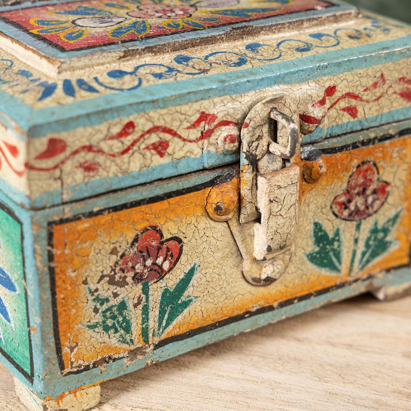 Vintage Hand Painted Mirror Jewellery Box - MRBOX1 - Uneeka