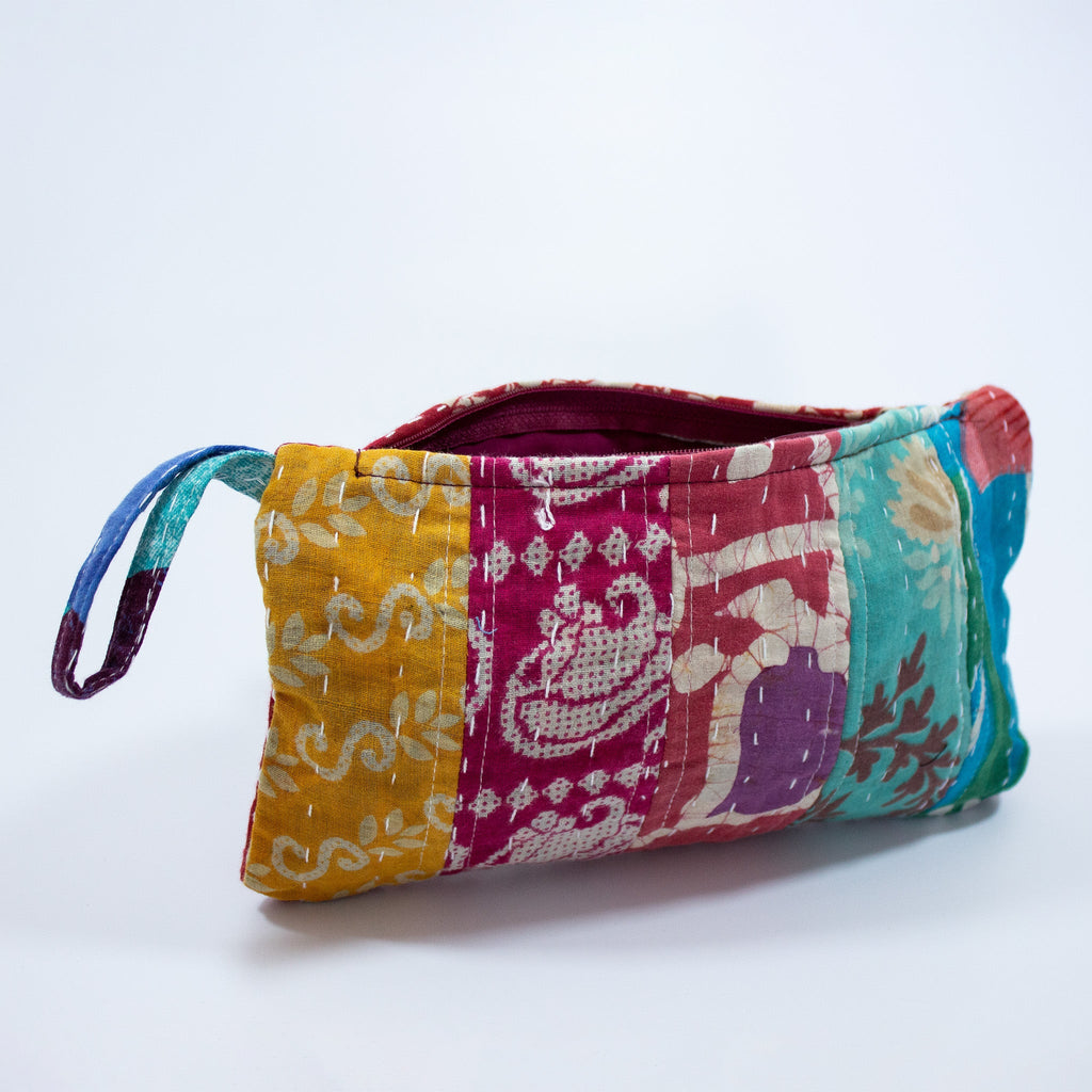 Vintage Kantha All Purpose Pouch Bag - PC406 - Uneeka