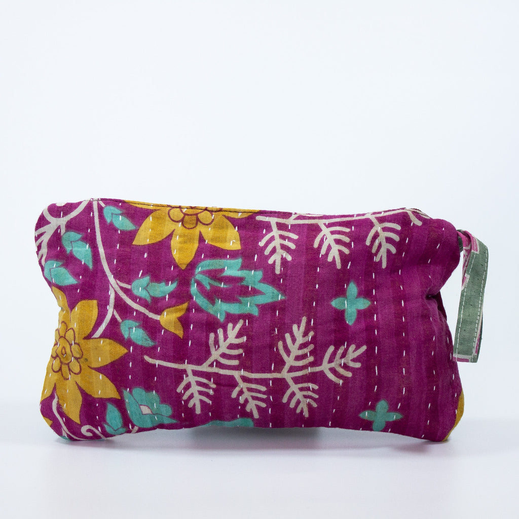 Vintage Kantha All Purpose Pouch Bag - PC406 - Uneeka