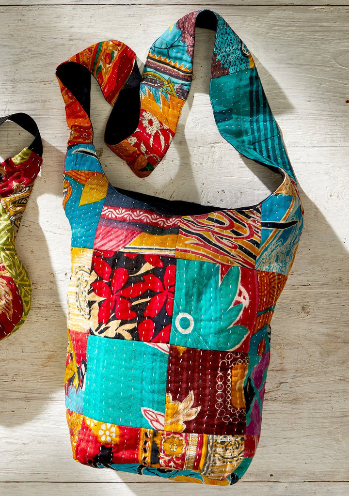 Vintage Kantha Shoulder Bag - SB406 - Uneeka