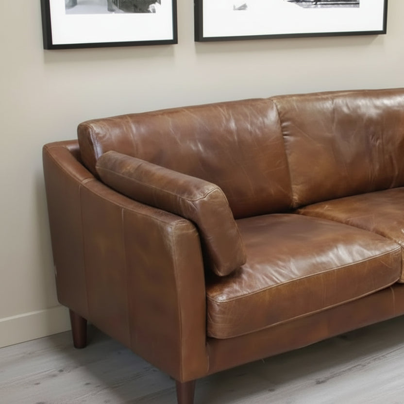 Vintage Leather Adriana 3 Seater Sofa - TK8882 - Uneeka