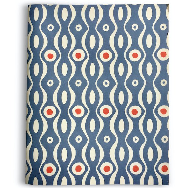 Wavy Style Red Dot Plain Paper Slim Exercise Book - EXB PER cornflower - Uneeka