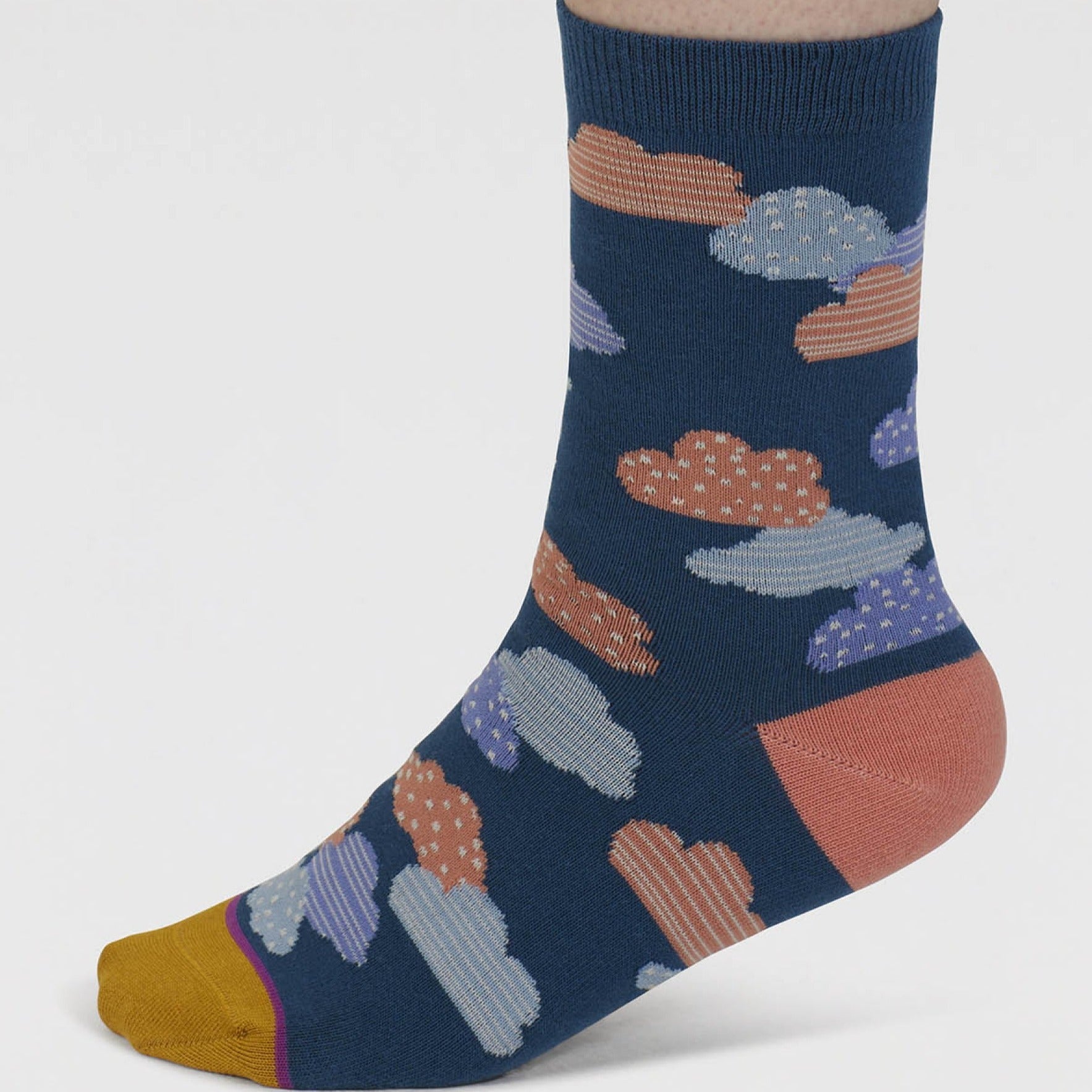 Weather Symbol Organic Cotton Socks - SPW884 - CHAMBRAYBLUE - Uneeka