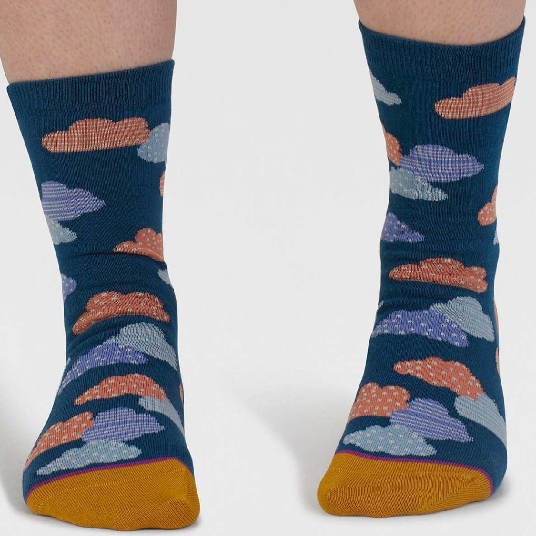 Weather Symbol Organic Cotton Socks - SPW884 - CHAMBRAYBLUE - Uneeka