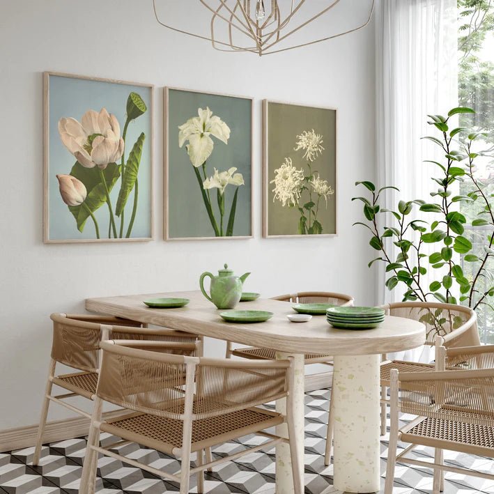 White Chrysanthemum Framed Art Print - OFG 50x70 9000 - Uneeka