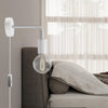 White Curved Wall Lamp With Plug - APM4FC2LVBOEXVBOINBRC01 - Uneeka