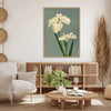 White Iris Laevigata Framed Art Print - BFG 50x70 9001 - Uneeka