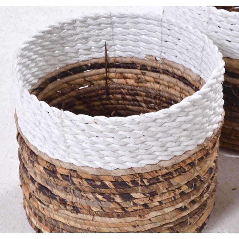 White Topped Basket* - KP014S - Uneeka