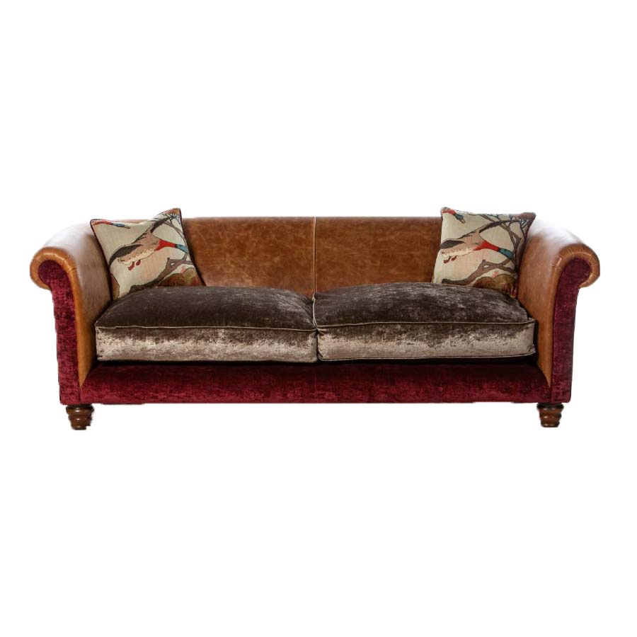 Windsor 3 Seater Upholstered Fabric Sofa - Made To Order - J Brown Chamonix - 293 Linen - WIN3 - Uneeka