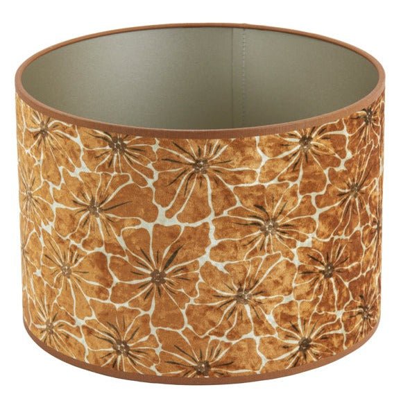 Woodstock Orange Floral Cylinder Lampshade - 2230835 - Uneeka