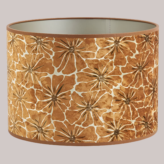 Woodstock Orange Floral Cylinder Lampshade - 2230835 - Uneeka