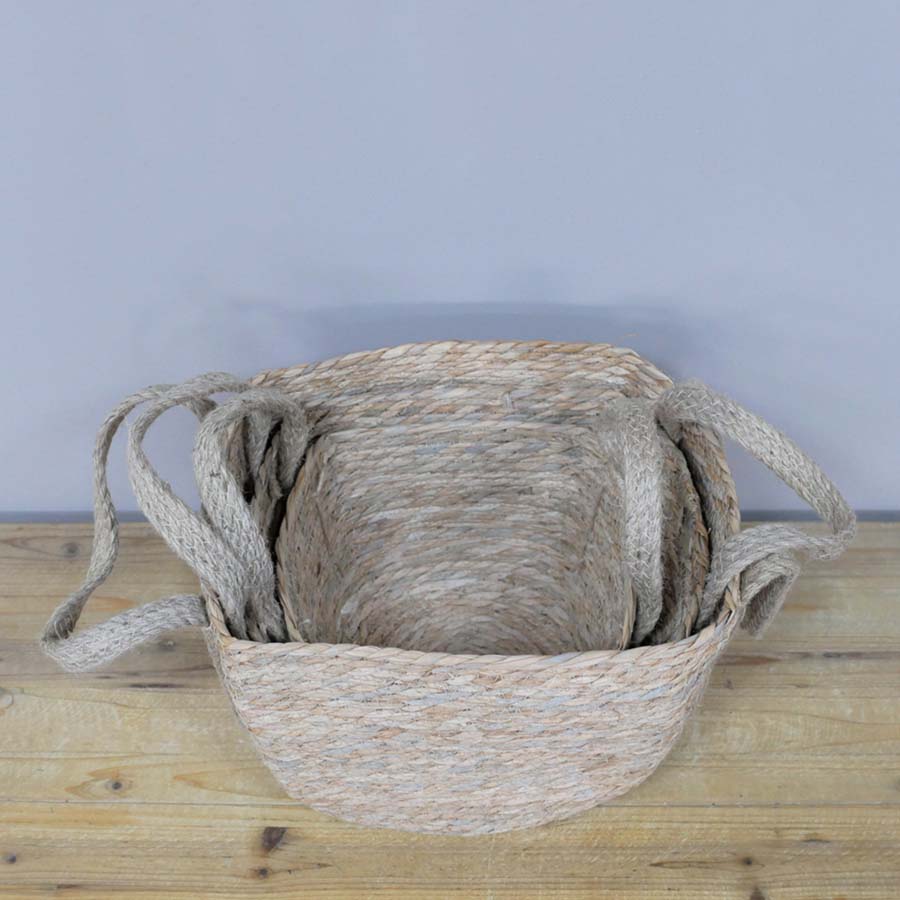 Woven Square Basket with Handles - 9134 - SMALL - Uneeka