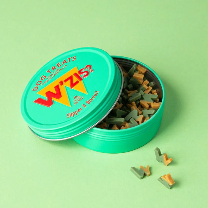 W'zis Plant Based Dog Treat Tin - Treat Tin - Slipper & Biscuit - Uneeka