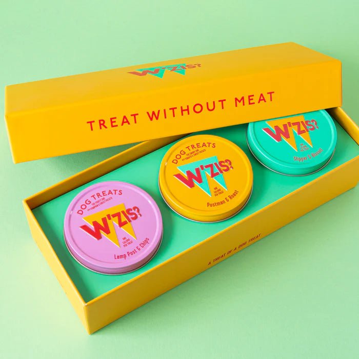 Wz'is Vegan Dog Treat Triple Tin Gift Box - DOG - TREAT - GIFT - BOX - Uneeka