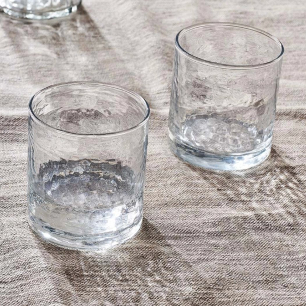 Yala Clear Glass Hammered Tumbler - YT0101 - Uneeka