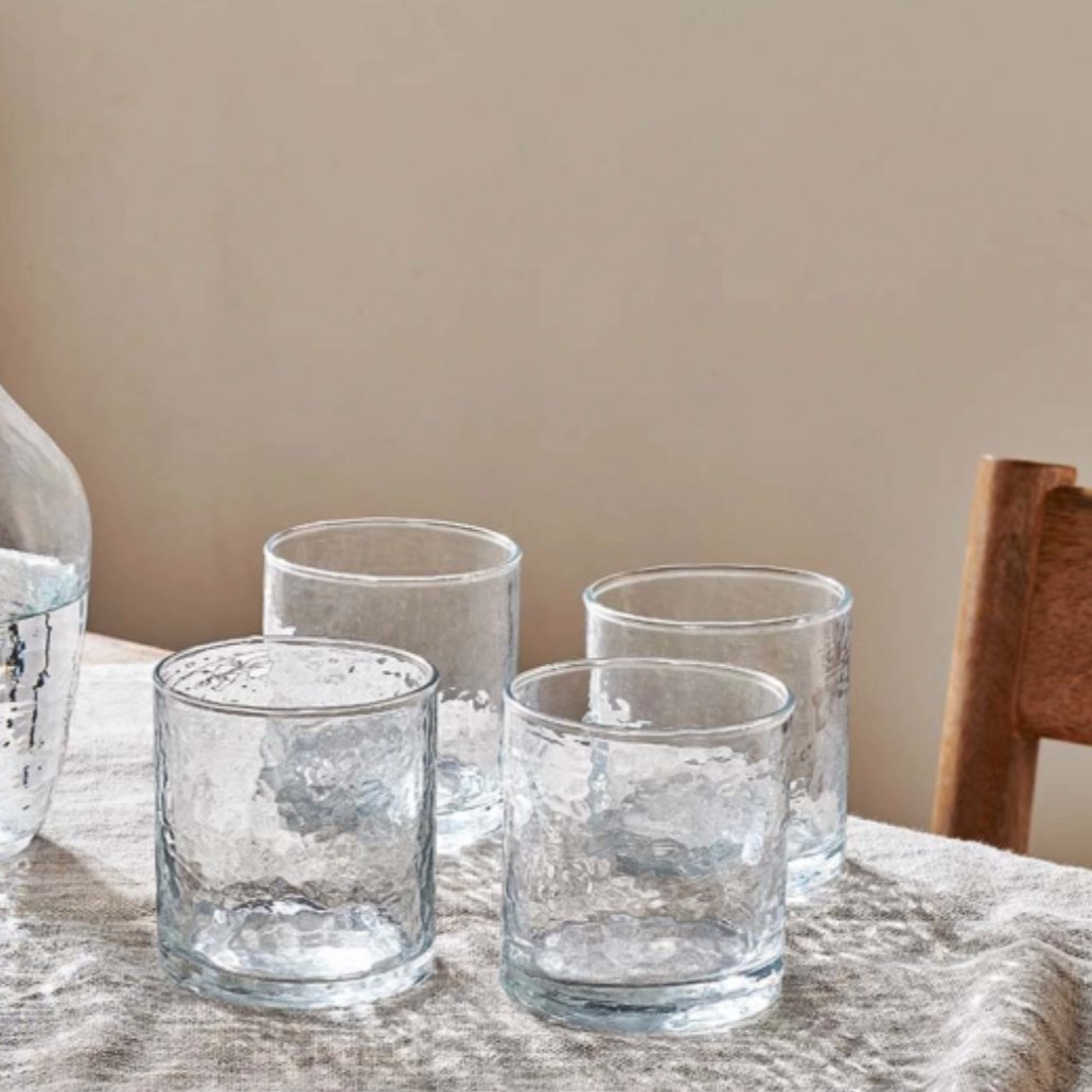 Yala Clear Glass Hammered Tumbler - YT0101 - Uneeka