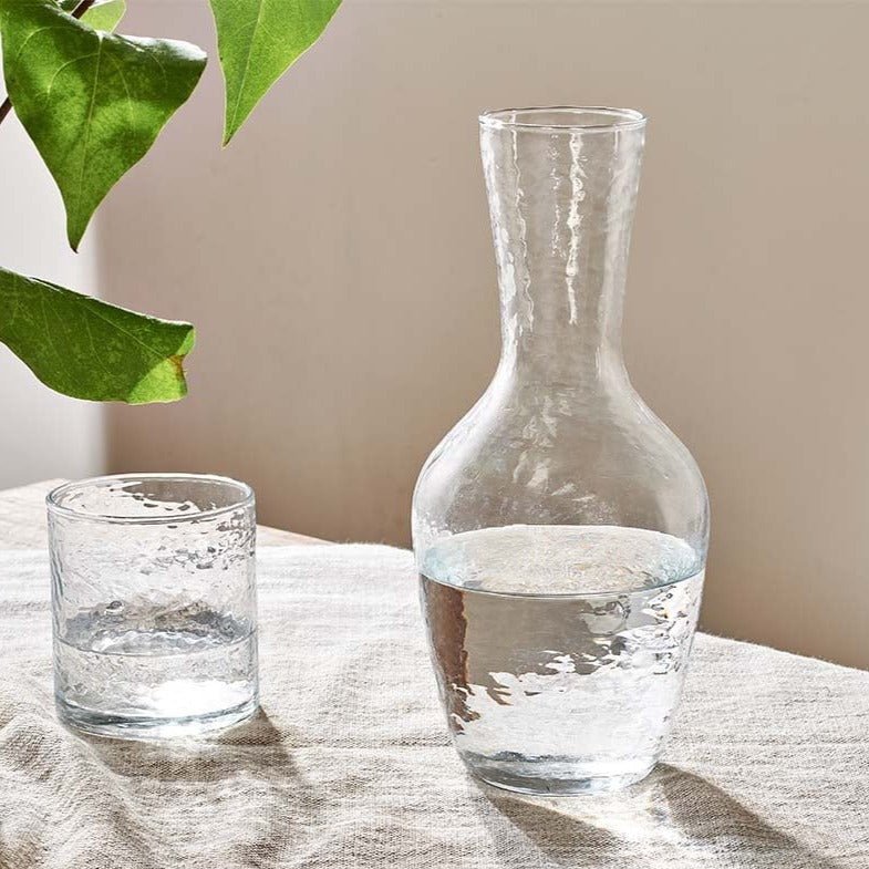 Yala Hammered Clear Glass Jug - YJ0101 - Uneeka