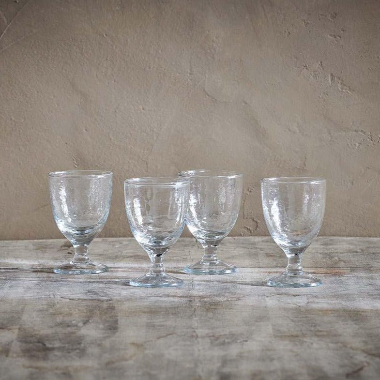 Yala Hammered Clear Wine Glass - YW0101 - Uneeka