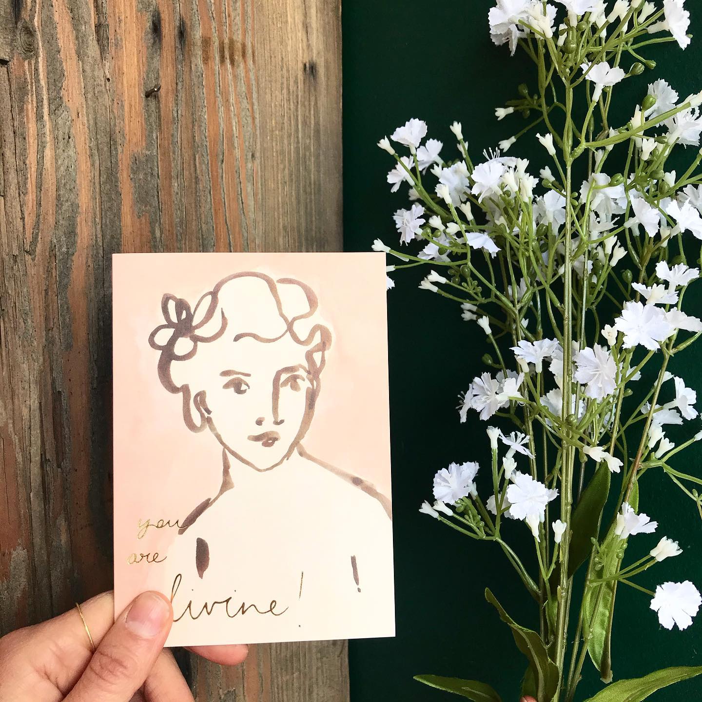 You Are Divine Portrait Greetings Card - WAN 2010 - Uneeka