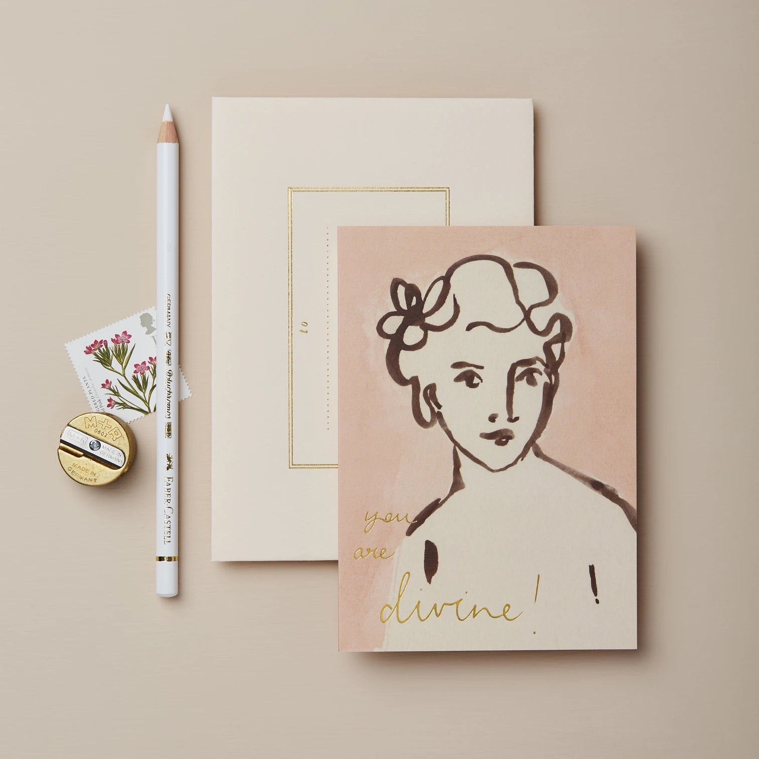 You Are Divine Portrait Greetings Card - WAN 2010 - Uneeka