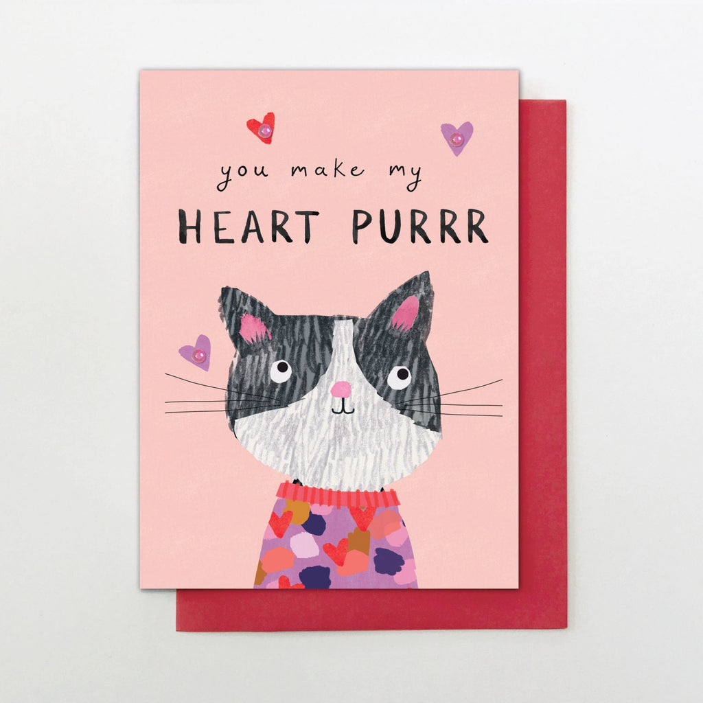 You Make My Heart Purrr Cat Greetings Card - TL04 - Uneeka