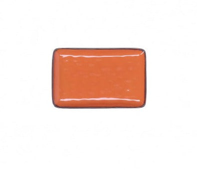 Brightly Coloured Ceramic Tray - 20 x 13 Orange