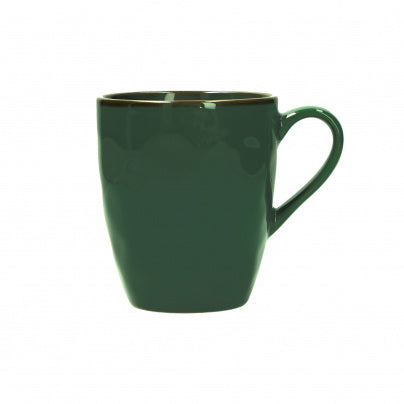 Brightly Coloured Ceramic Tall Mugs Forest Green