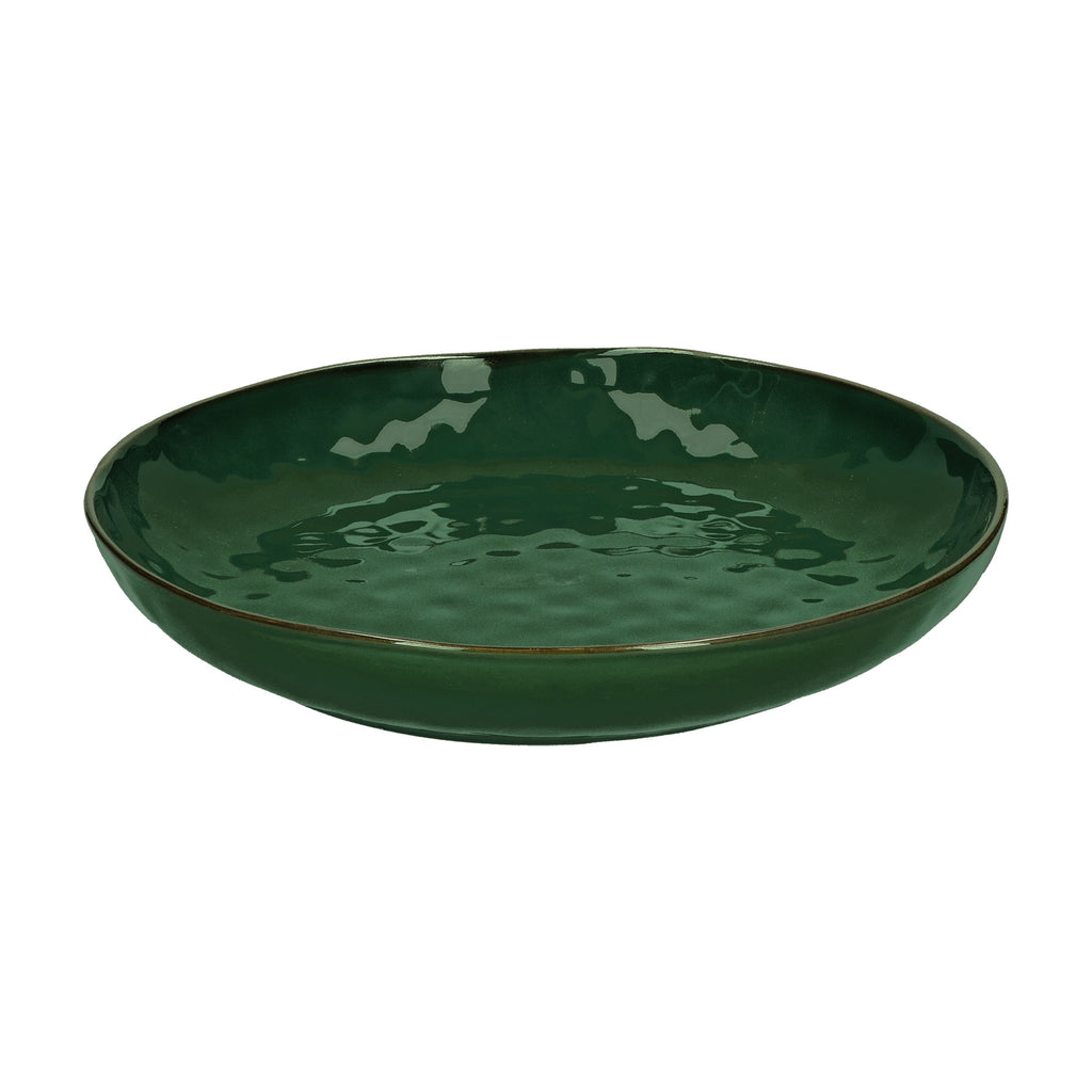 Brightly Coloured Ceramic Gourmet Bowl Forest green
