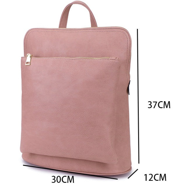 Square Faux Leather Backpack / Side Bag Dimensions