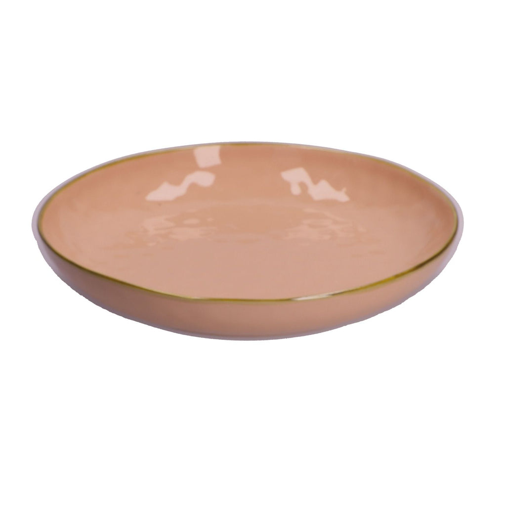 Brightly Coloured Ceramic Gourmet Bowl Pink