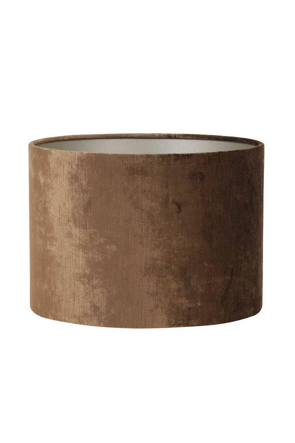 Velvet brown lampshade cylindrical