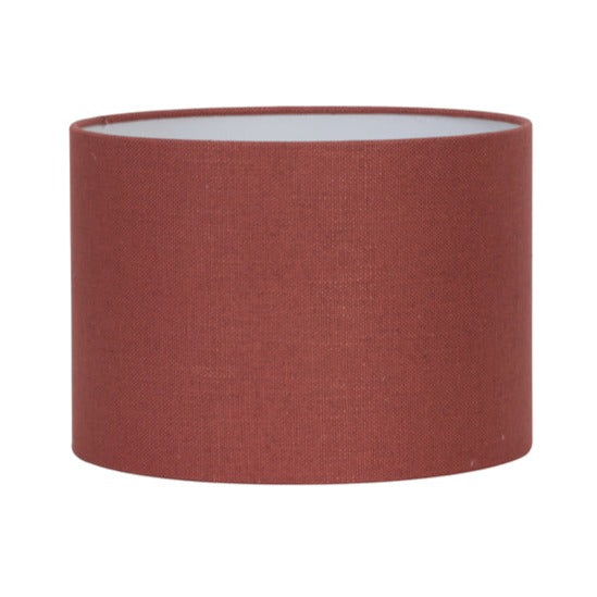 Terracotta Linen Cylinder Lampshade