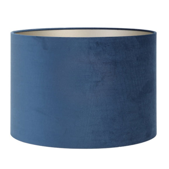 Velvet Petrol Blue Cylinder Lampshade