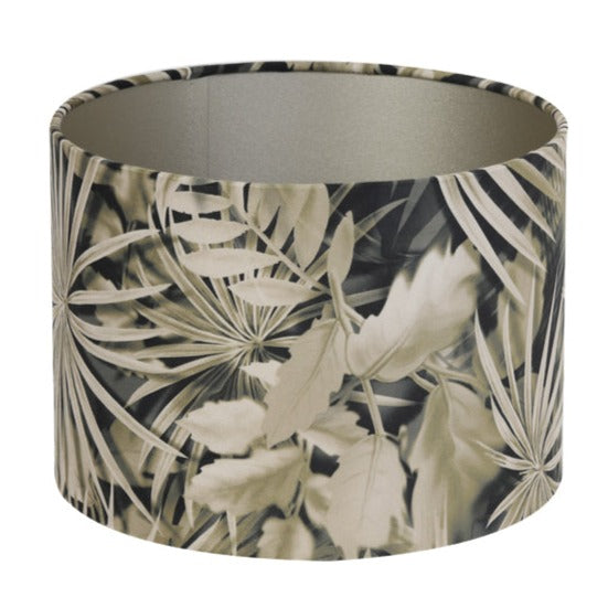 Large Velvet Sepia Palm Lamp Shade
