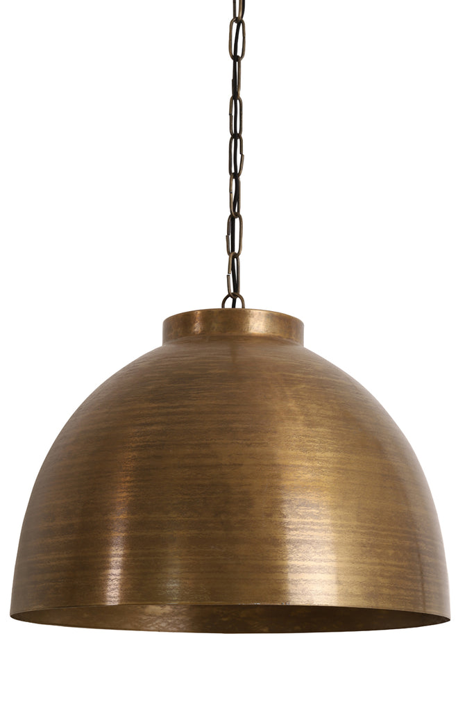 Bronze dome shaped lamp with chain chord