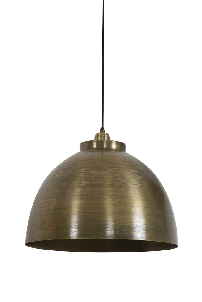 Aged Bronze dome shaped hanging lamp
