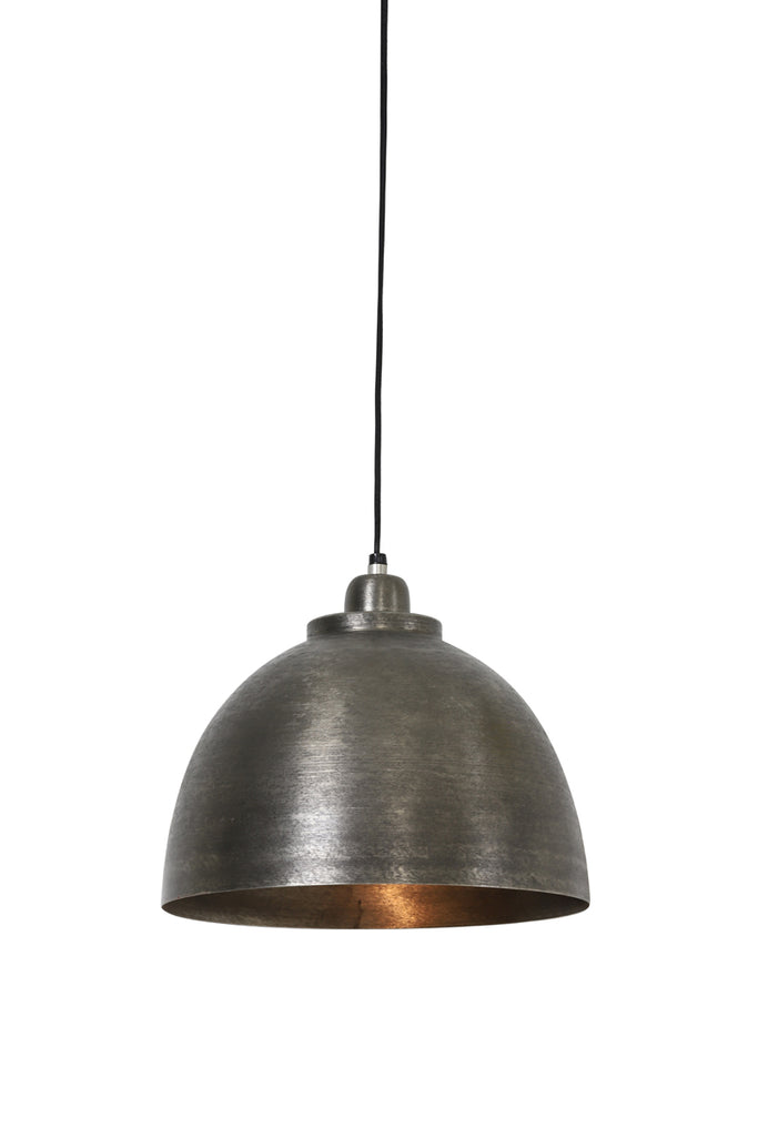 Raw nickel dome shaped lamp