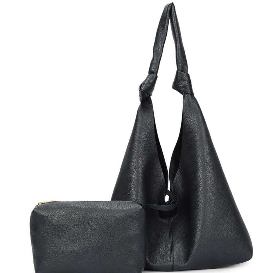 Faux Leather Handbag Black