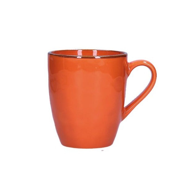 Brightly Coloured Ceramic Tall Mugs Orange