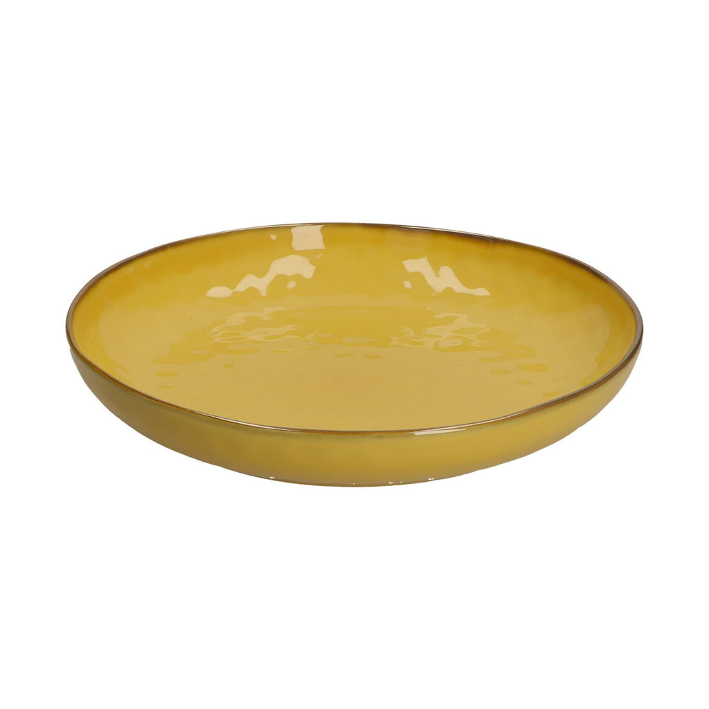 Brightly Coloured Ceramic Gourmet Bowl Yellow